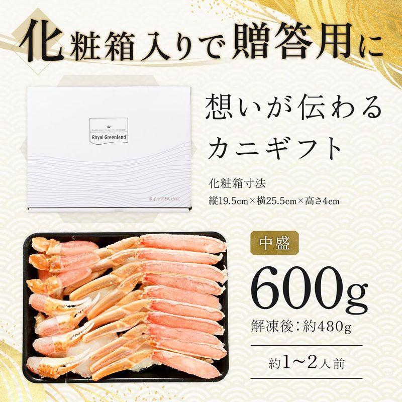 ROYAL GREENLAND ズワイガニ 切りガニ 棒肉 生 生食 殻むき ハーフポーション 総重量600g 内容量480g 贈り物 ギフ