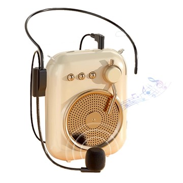 ANTIAN 小蜜蜂教師教學擴音器/多功能導遊腰掛喊話器/室外叫賣大喇叭/便攜揚聲器  S21  膚色  1個