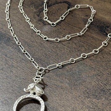 925銀大象項鍊 眼鏡掛圈 Elephant