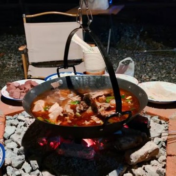 露營燉鍋篝火戶外吊爐老式鑄鐵吊鍋吊鍋雞魚商用生鐵餐具飯店火鍋