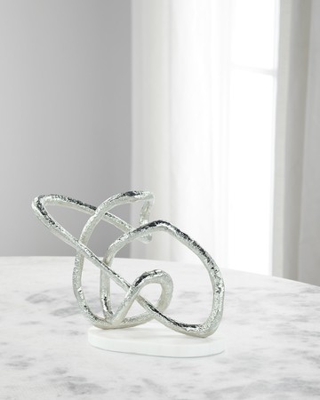 Tangled Sculpture on Marble Base, 25"