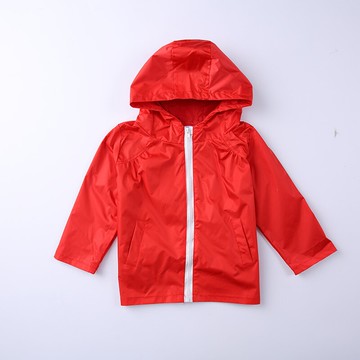 新款A類厚款春季童裝中小童衛衣外套防魚連帽拉鏈款休閑純色外衣