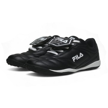 FILA 休閒鞋 CALCIO UNO 黑色 皮革 復古鞋 女 5C331A001