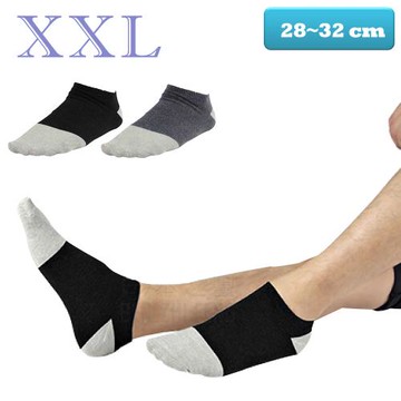 本之豐, XXL超加大尺碼竹炭除臭吸汗抗菌船襪 - 12雙