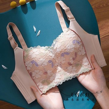 Xuan♥新品黛安 專櫃同款無鋼圈ABC集中爆乳調整型 超集中爆乳美背 深v 上推美背 蕾絲內衣 爆乳款小胸救星
