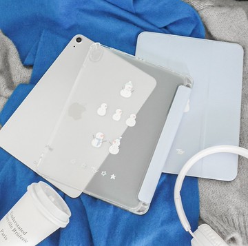 【Season of Snowman】透明磨砂書本式iPad 保護套