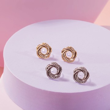 暮夜花色矽膠耳夾(2色)-B30053