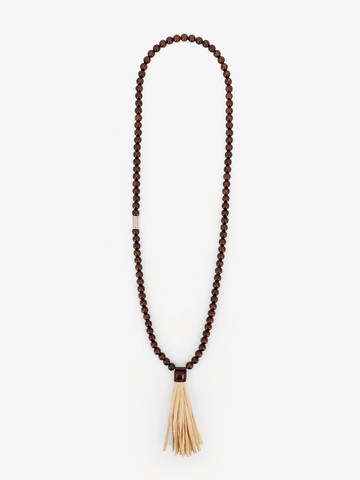 Dsquared2 Summer Lovers necklace with wood beads and rafia tassel - DSQUARED2 - gender_Man