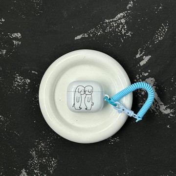兩只小狗airpodspro2保護套airpodspro菲林硬殼蘋果二三代耳機殼airpods3保護套airpods1/2藍牙耳機保護套