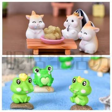 【現貨】倉鼠系列/多款動物微景觀/造盆景/多肉/蛋糕擺件/桌上裝飾/盆栽擺件/園藝/拍攝道具/園藝裝飾/婚禮擺飾/青蛙