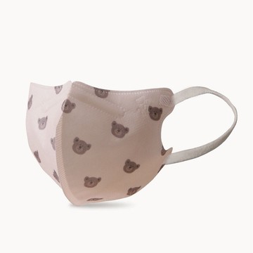 一心婦幼|一心一罩 兒童3D醫用口罩-小童 毛絨寶貝熊(12入/袋)