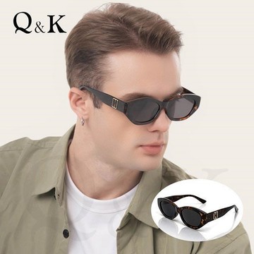 【Q&K】魅影貓眼偏光墨鏡/琥珀豹/TR90輕量彈性鏡架/抗UV400/高級俐落時髦百搭