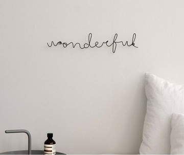 ins北歐創意家居鐵藝字母墻面掛鉤房間墻壁裝飾掛件店鋪壁掛