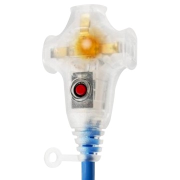 TRENY 2.0mm 2雙絕緣動力過載延長軟線  10m  藍色  1條