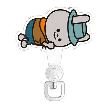 OVERDIGI 掛繩墊片-XAP 手機殼搭配掛繩使用 360度旋轉堅固耐用  兔兔 多色  1個