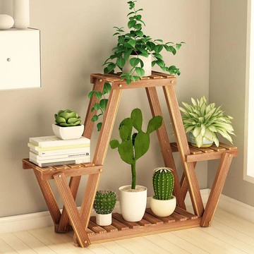 開發票 花架       室內客廳家用靠墻邊花架子陽臺落地式多層階梯式養花架花盆置物架【店長推薦】