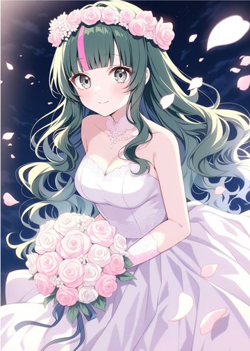 ねこのこ 月與花的祝福-Wedding Collection- 月光下的捧花