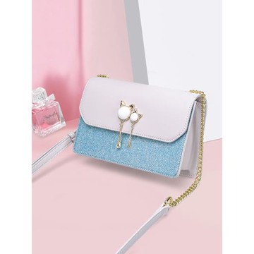 歐米芝真皮包包2023新款包包潮時尚百搭鏈條單肩包斜挎包女夏清新