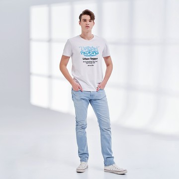 Lee 男款 709 低腰合身小直筒牛仔褲 11.9oz 反光飾條 雷射造型標籤 | Urban Riders