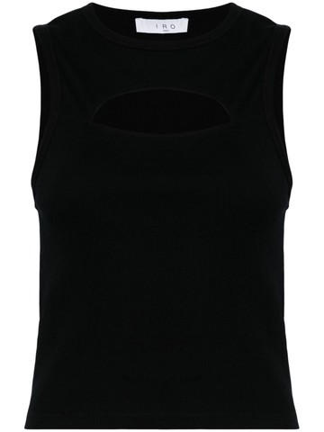 IRO - Pina cut-out tank top - women - Cotton/Elastane - XL - Black