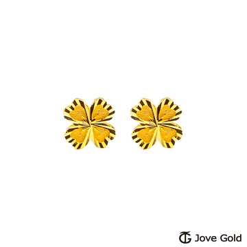【JoveGold漾金飾】 燦爛花火黃金耳環