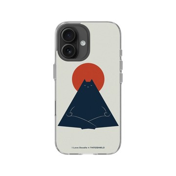 iPhone 16 Clear Case（相機按鈕） 透明 - ilovedoodle (Lim Heng Swee) - Cat Landscape - Meditation 貓咪冥想