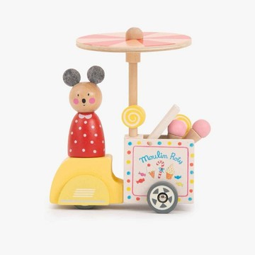 法國 Moulin Roty 歡樂家庭木質冰淇淋車
