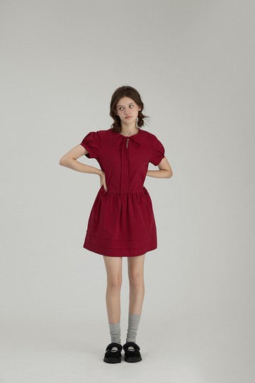 魔女茶話會 復古肌理感連身裙