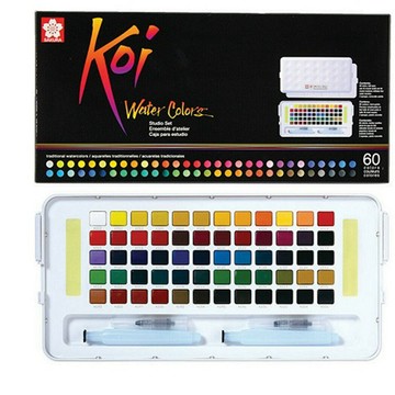 SAKURA 日本   Koi 塊狀水彩套裝 (60色) 附自來水筆 XNCW-60N