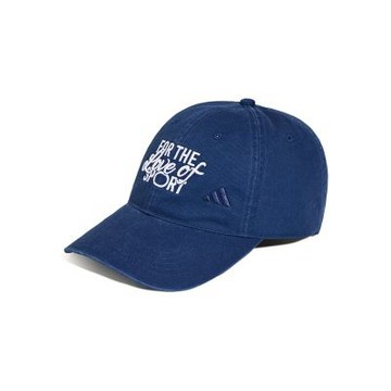 Adidas Slogan Cap 藍色 刺繡 遮陽 運動 休閒 老帽 棒球帽 帽子 KX6866