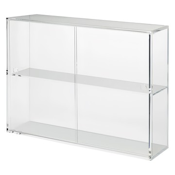 MUJI 無印良品 壓克力展示盒 附門 大(33.6 x 8.4 x 24.4cm)  2層  透明色