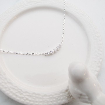 【美鑽銀飾】小露珠 | 鋯石氣質純銀細手鍊 | 大員囡仔