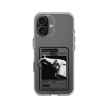 iPhone 17 Clear Case（相機按鈕） 透明 - RHINOSHIELD X Taipei Zoo - 非洲象：限量卡牌