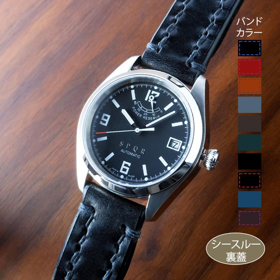 SPQR「自動巻き（手巻付き）/パワーリザーブ」ブラック