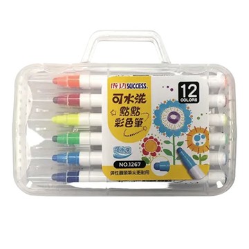 成功SUCCESS可水洗點點彩色筆/1267/12色/盒