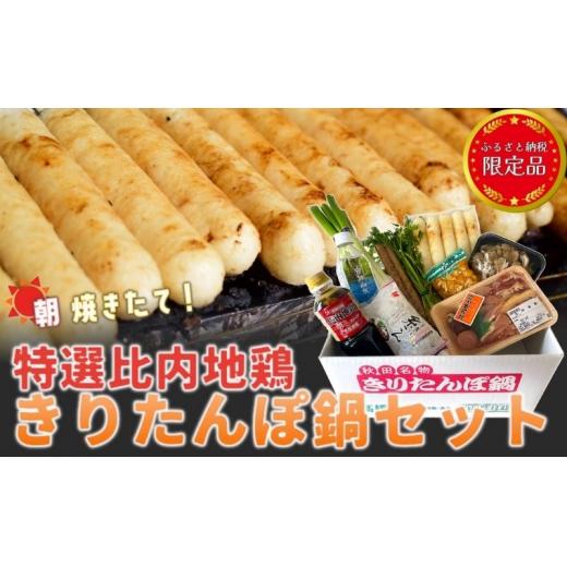 ふるさと納税 秋田県 能代市 令和5年産米使用 特選比内地鶏 きりたんぽ鍋セット（2人前）※必ず配送日をご指定ください※