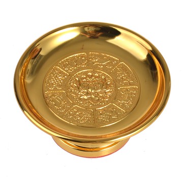 供奉盤 供盤佛前純銅家用供奉合金貢盤供佛果盤佛具用品財神水果盤貢品盤 【CM2342】