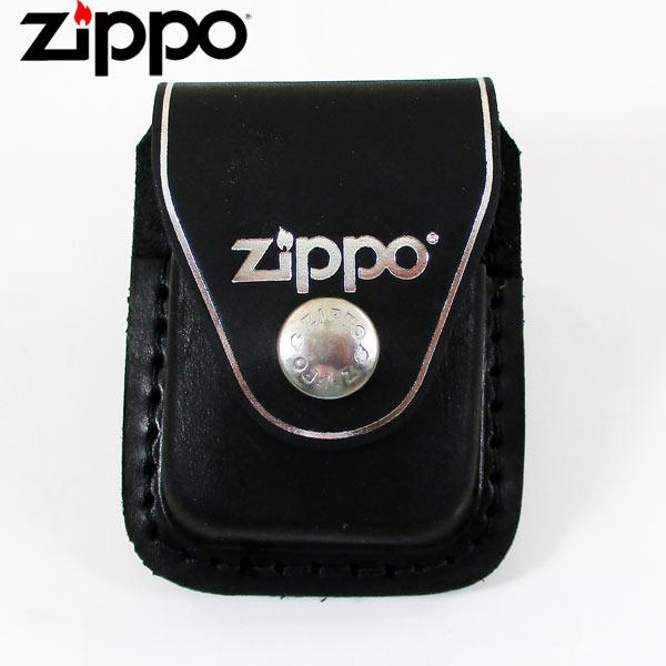 zippo ジッポー レザーケース クリップ 黒色 純正革ポーチ ライターポーチ