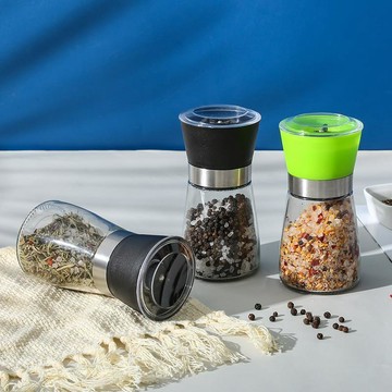 價胡椒研磨器家用黑白胡椒粉磨粉神器手動花椒粒研磨瓶調料瓶調味罐餐桌調味 手動研磨 戶外聚餐露營隨身攜帶調味研磨兩