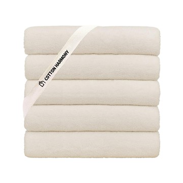 Cotton Harmony 頂級飯店毛巾 200g 40支精梳棉 奶油米色 5入  5條