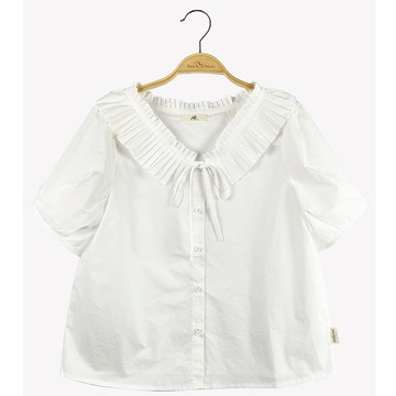 【Hana Mokuba】花木馬日系女裝韓系娃娃領泡袖上衣