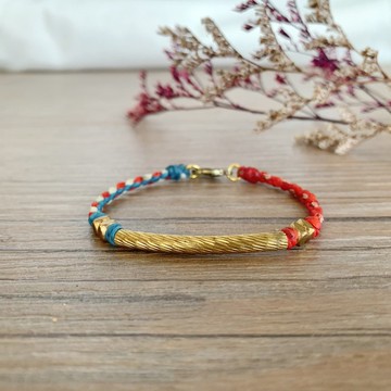 手作DIY l 線上學 l 蠟線材料包 l 手環腳環 l 手做禮物-生命之織