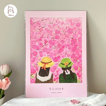 紫花風鈴木 春日裝飾畫海報 A3裝飾畫