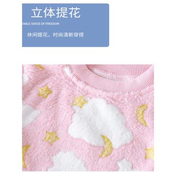 兒童珊瑚絨睡衣套裝男童男寶寶2025今年流行爆款超火法蘭絨家居服