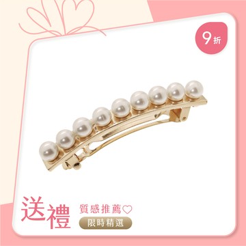 L. ERICKSON 珍珠髮夾（小/金色）