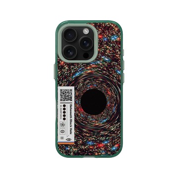 iPhone 16 Pro Clear 憂墨綠 - NASA - Behemoth Black Hole Found In An Unlikely Place - QR Code Edition