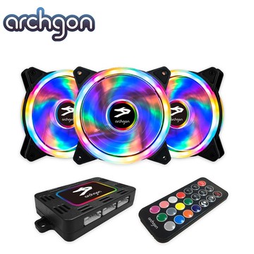 archgon亞齊慷 RGBCF13 Hanabi 30 RGB 電競風扇組(3入)