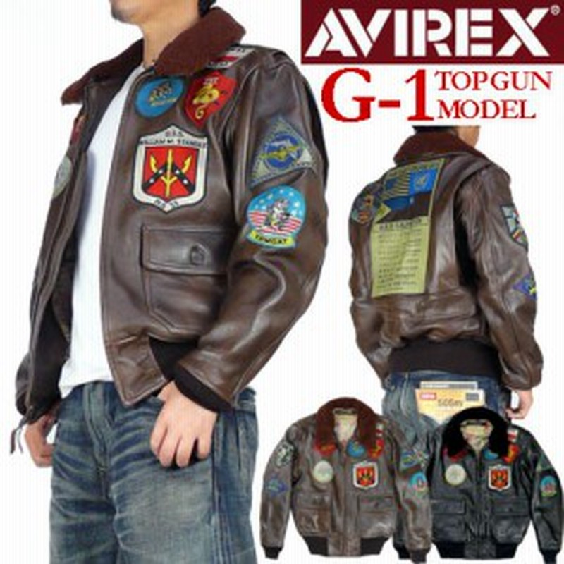 AVIREX アビレックス G-1 TOPGUN MODEL トップガンモデル レザージャケット フライトジャケット メンズ 6181013 通販  LINEポイント最大10.0%GET | LINEショッピング