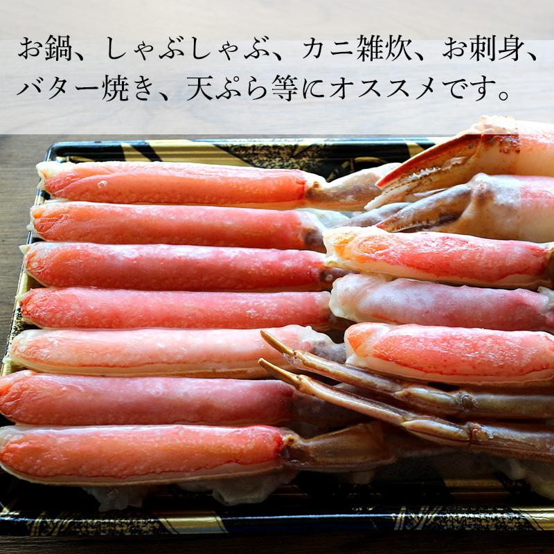 極上 特大 生ズワイガニ 2.4kg（800g×3p）6〜9人前 5Lサイズ 生食可 カット済み ずわいがに かに 鍋 ズワイ蟹 冷凍 ギフト お歳暮 送料無料