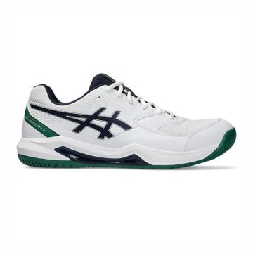 Asics Gel-dedicate 8 2E [1041A410-105] 男 網球鞋 寬楦 穩定 靈活 抗扭 白 綠